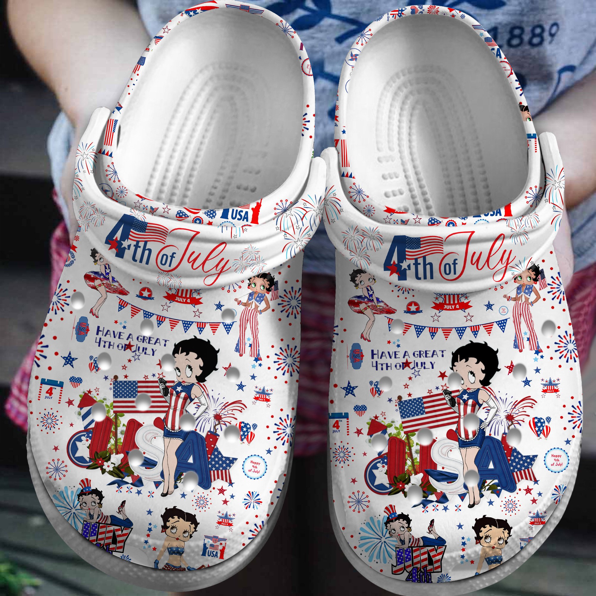 Footwearmerch Betty Boop Cartoon Crocs Crocband Clogs Shoes Comfortable For Men Women and Kids  Rughing's Signature Collection