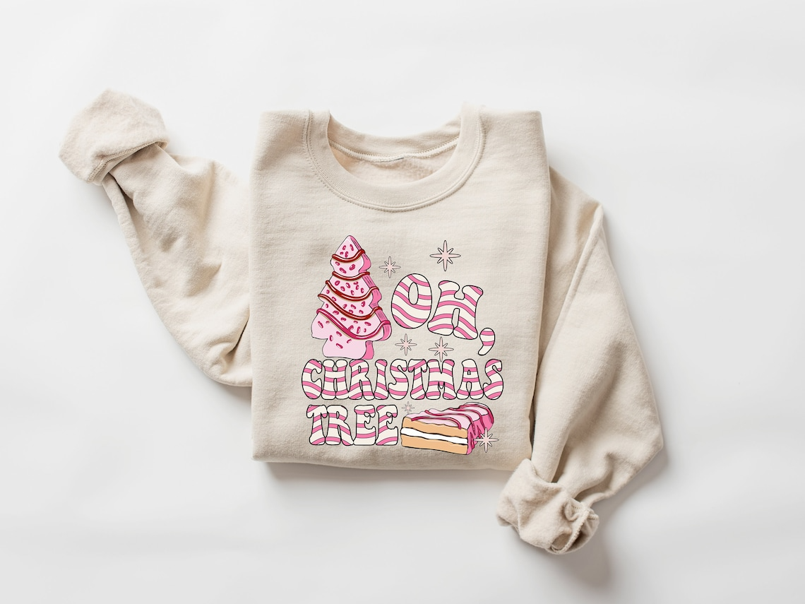 Oh Christmas Tree Sweatshirt, Christmas Cake Sweatshirt, Christmas Crewneck Sweater, Christmas Sweater Women, Funny Christmas Shirt Xmas Tee - Christmas Gift Ideas