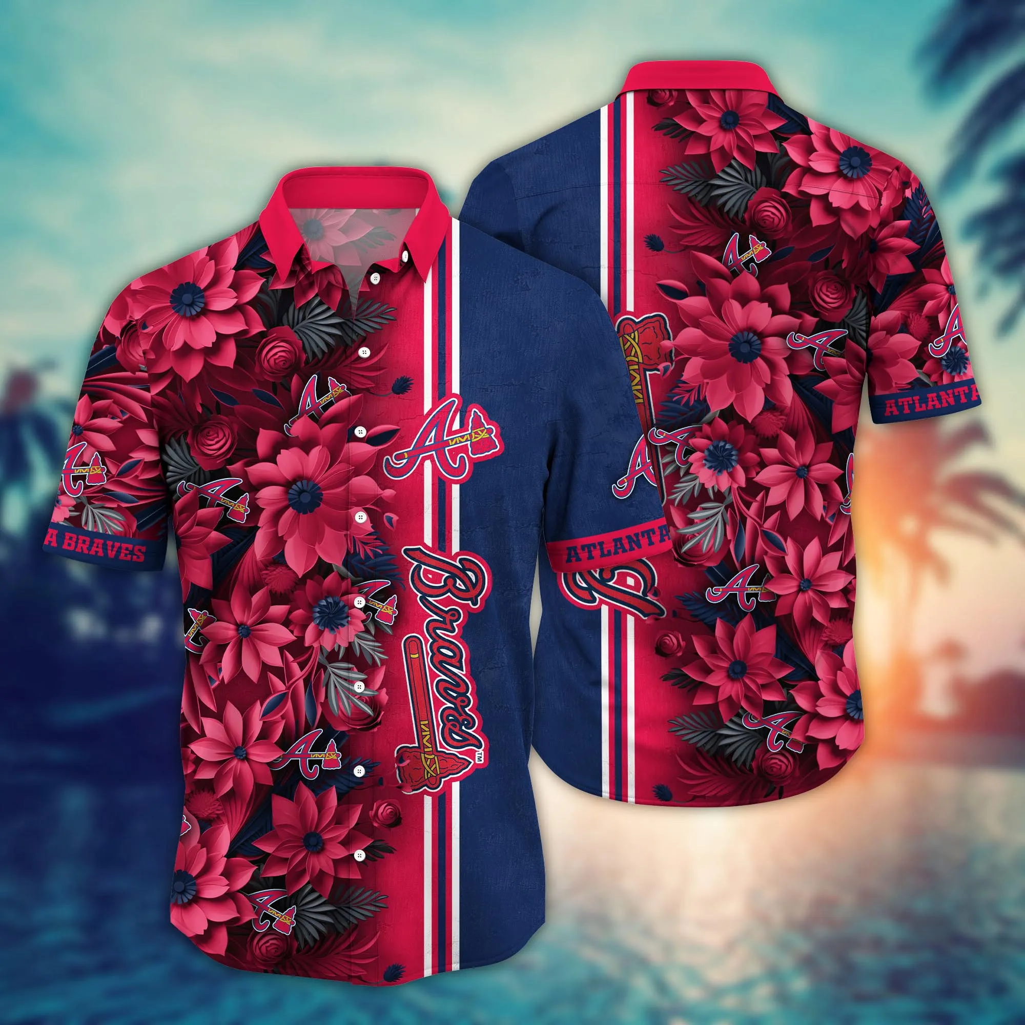 Atlanta Braves Mlb Hawaiian Shirt Custom Tan Lines Aloha Shirt