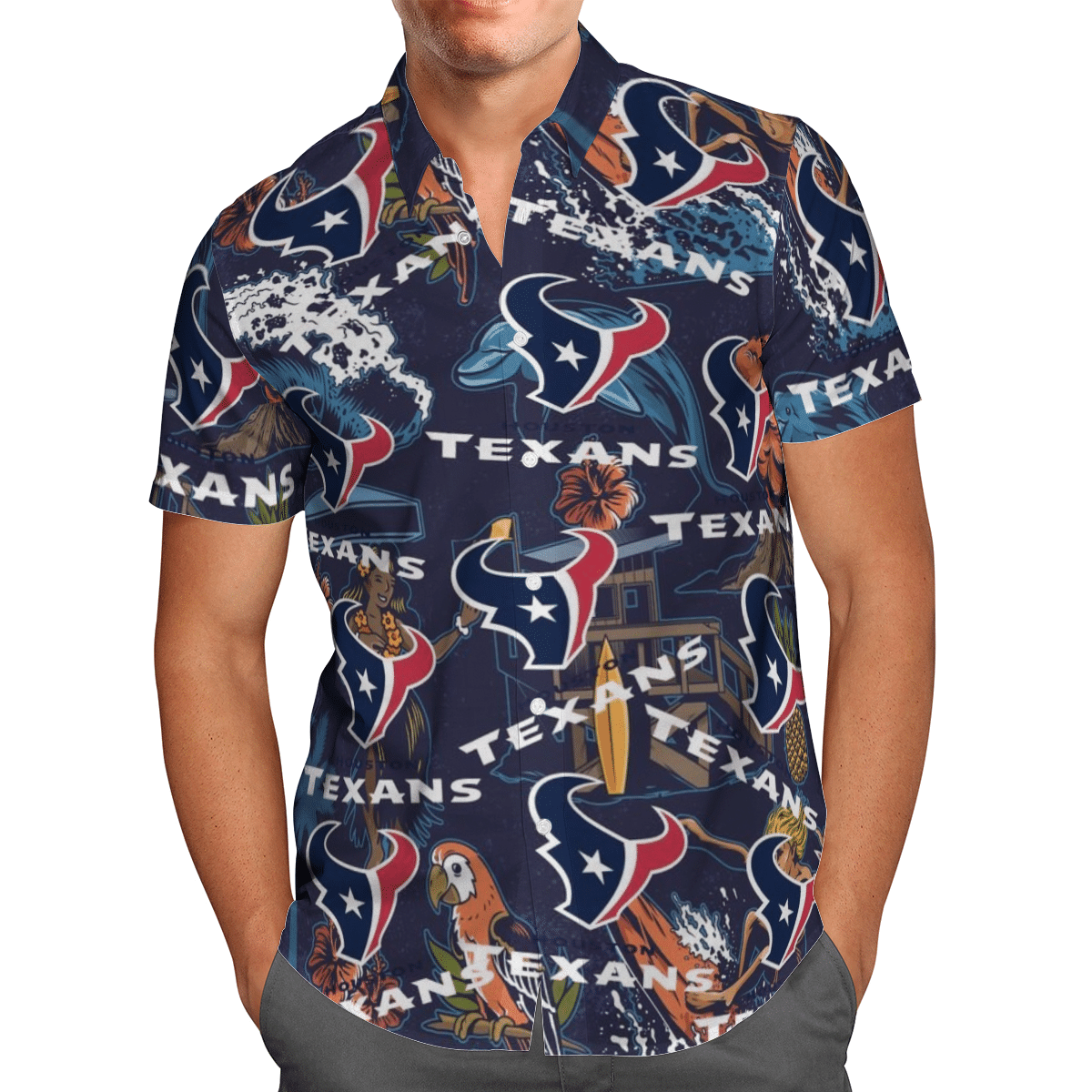 R-Houston Texans Football Hawaiian Shirt