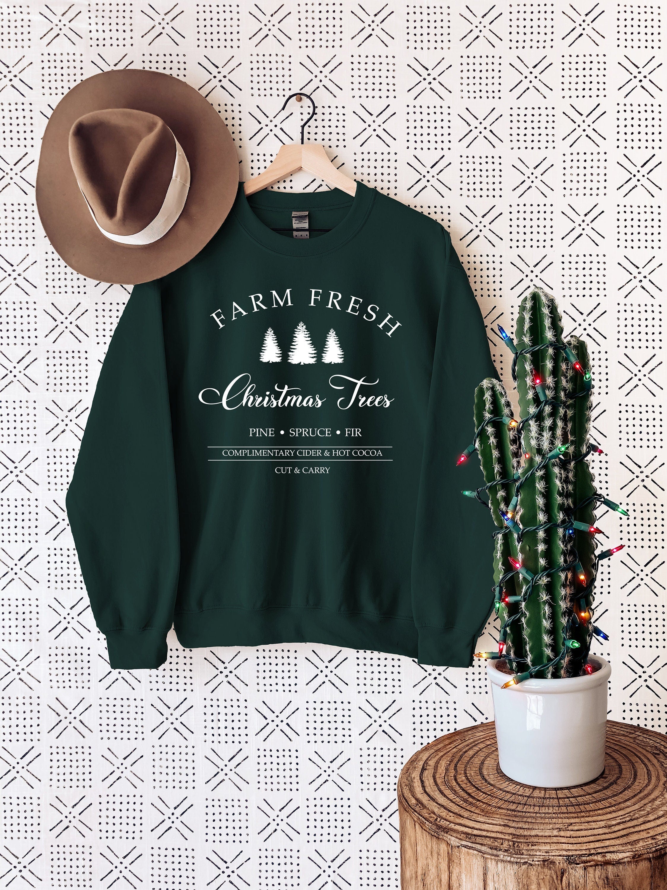 Christmas Sweatshirt, Farm Fresh Christmas Trees, Christmas Sweatshirt For Women, Gift For Christmas, Christmas Hoodie