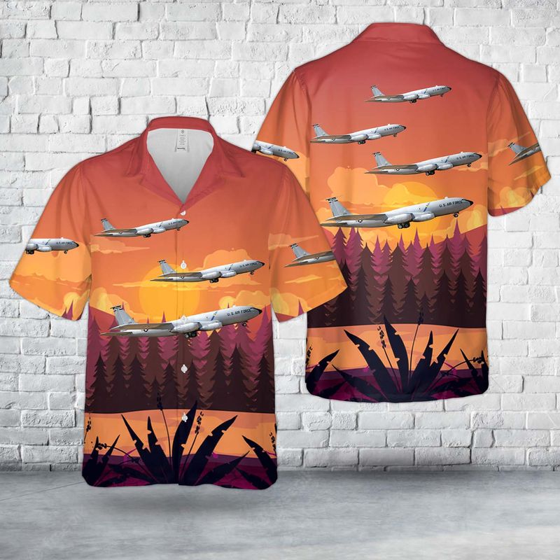 U.S. Air Force Boeing Kc-135A Stratotanker 717-100A Hawaiian Shirt