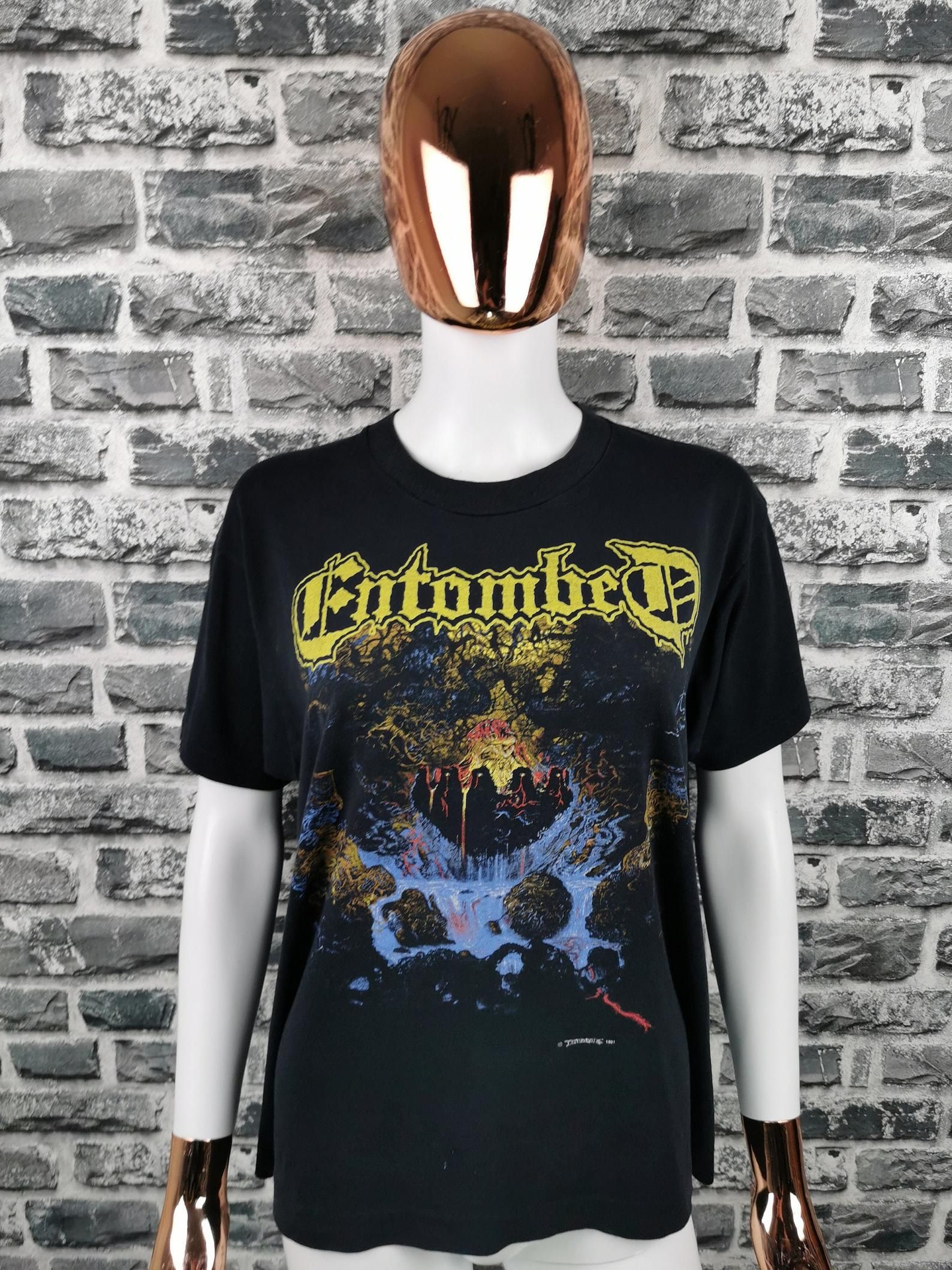 Entombed 1991 Vintage T-Shirt Clandestine / Death Metal Tee / Mega Rare / Earache