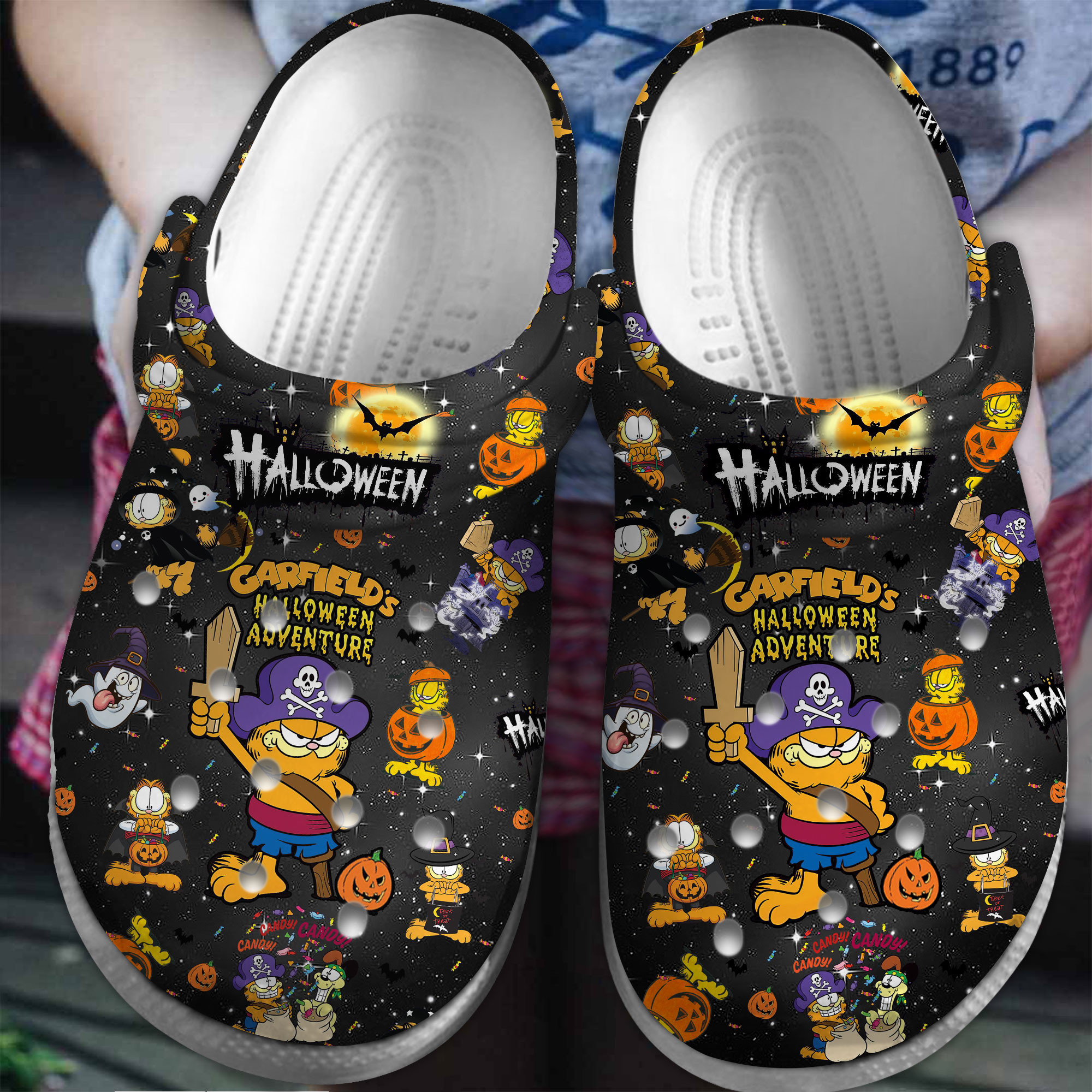 Personalized Clogs – Garfield Cartoon Movie Crocs Crocband Clogs Shoes Comfortable For Men Women and Kids