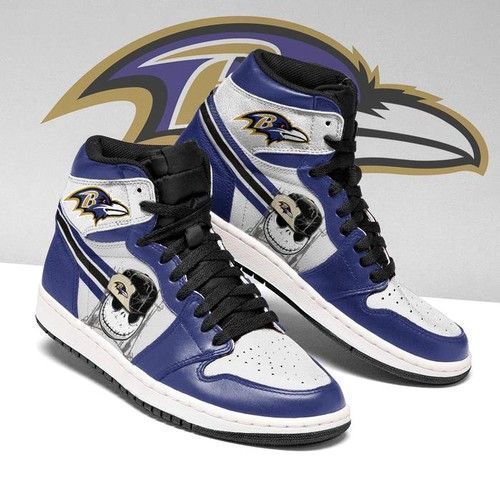 Jack Skellington Baltimore Ravens Jordan Sneaker High Top Shoes Trendy Fashion