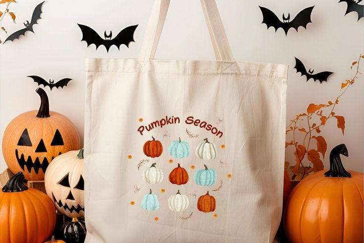 Pumpkin Season Fall Tote Bag Cute Fall Pumpkins  Autumn Reusable Tote for Everyday Use Fall Tote Bag Cute Gift for Fall Pumpkin Tote, Best Tote Bags Ideas, Cute Tote Bags Ideas, Tote Bag Design Ideas, Girls Tote Bag, Best Canvas Tote Bags Ideas