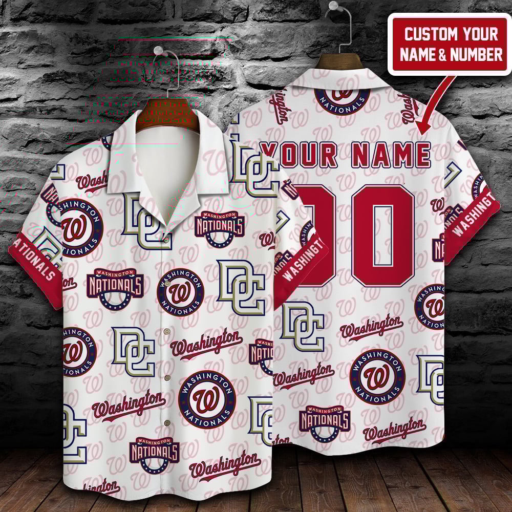 Washington Nationals Mlb Custom Summer 3D Hawaiian Shirt