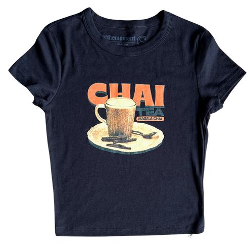 Chai Tea Women  s Baby Rib Ladies Tee Shirt Outfit  Poster Art Idea  Wall Art Idea