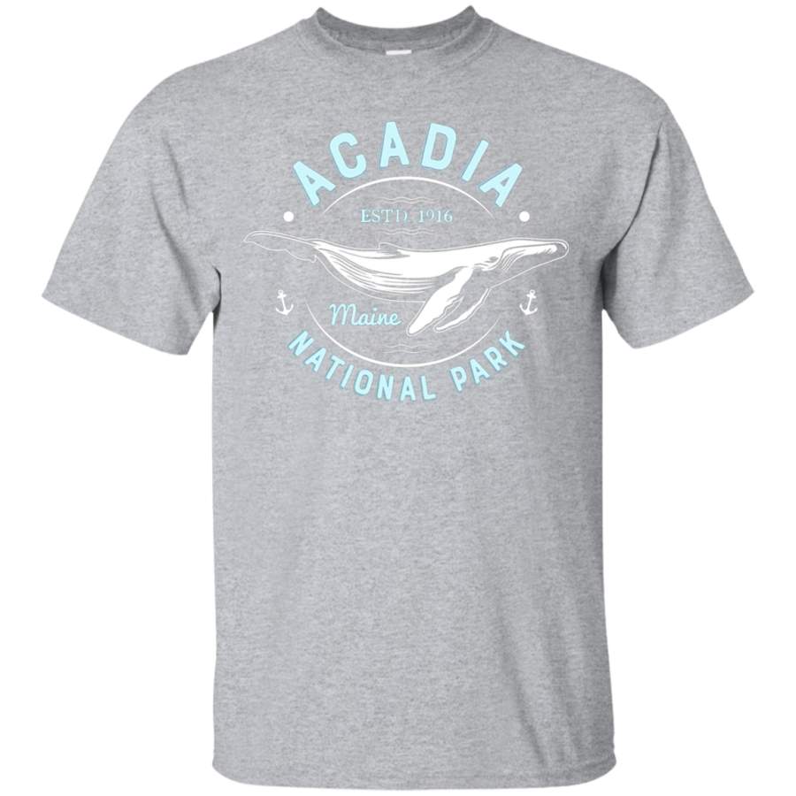 AGR Acadia National Park Maine Vintage T Shirt Whale Watching