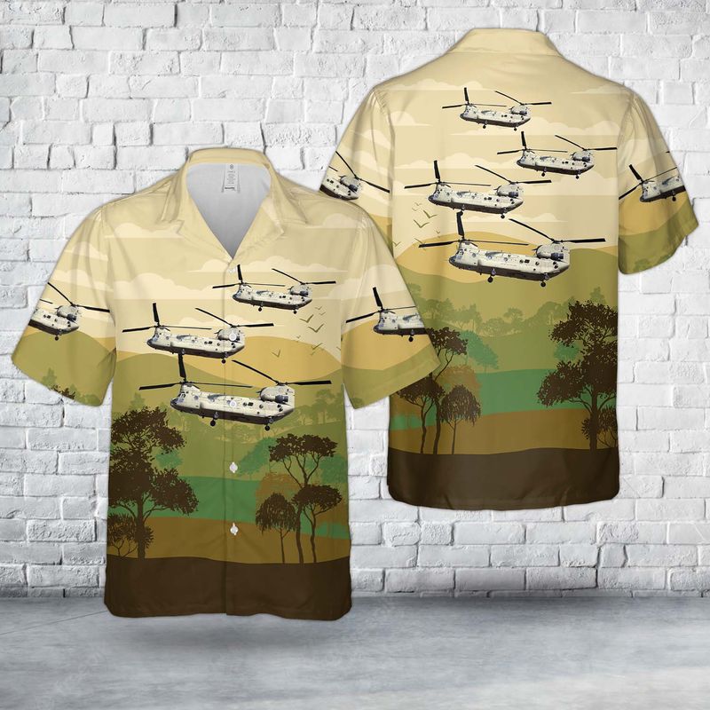 Us Army Boeing Ch-47F Chinook (414) Hawaiian Shirt