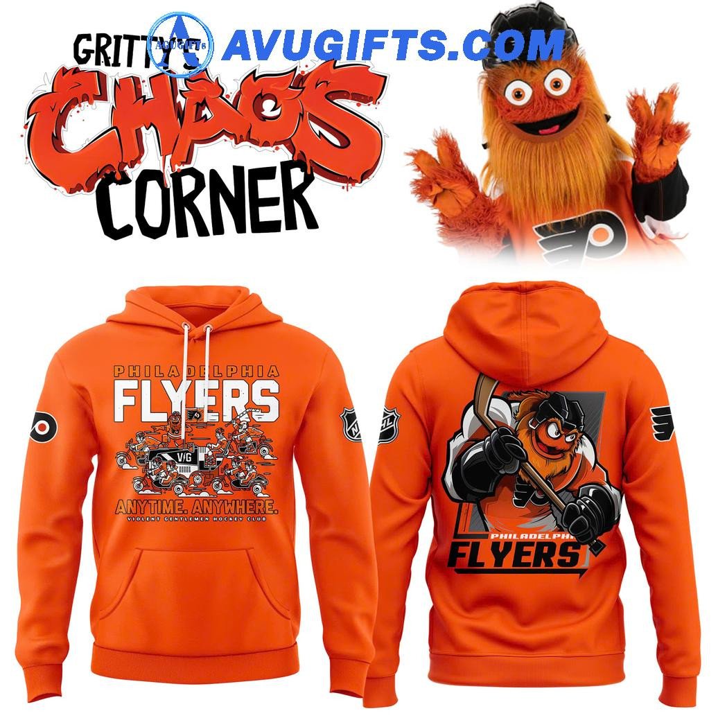 Philadelphia Flyers X Gritty’S Chaos Corner 2025 Limited Edition Hoodie – Zip Hoodie 3D Aop Shirt