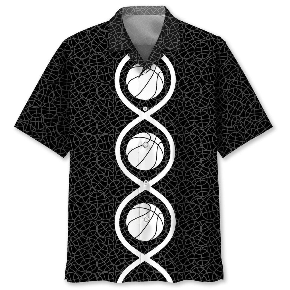 Basketball Dna Hawaiian Shirt, Gift For Basketball Player, Hawaiian Shirt For Men