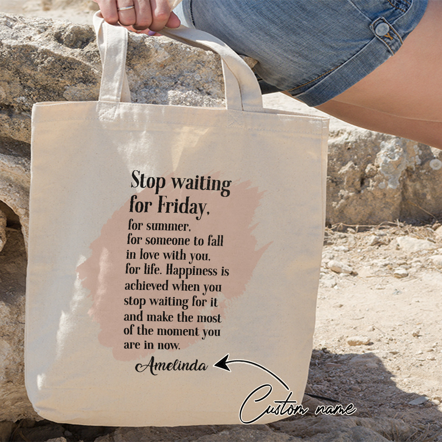 Stop Waiting For Friday Tote Bag, Canvas Tote Bag, Shopping Bag, Shoulder Bag, Cute Tote Bag, Grocery Bag, Gift For Friend