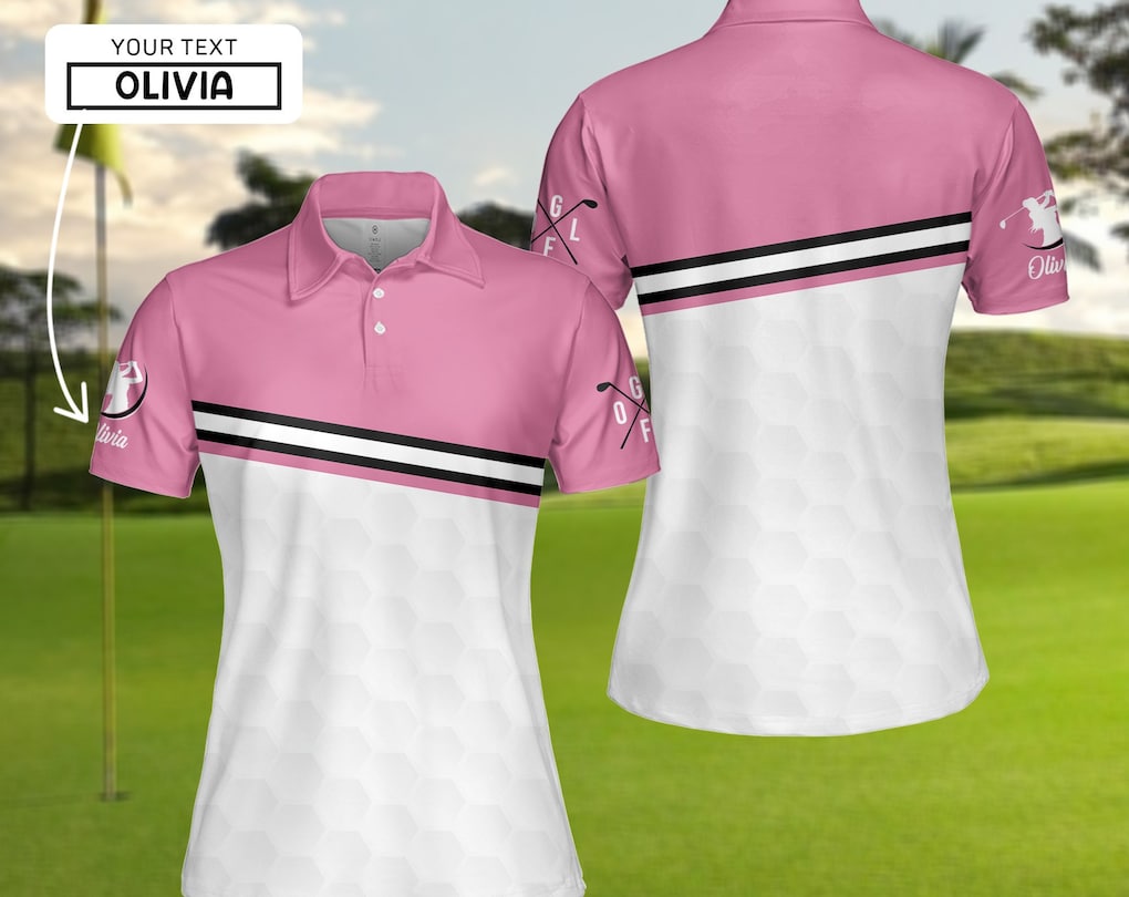 golf | Just A Pink Girl Who Loves Playing golf Polo Shirt, Women golf Polo Shirt