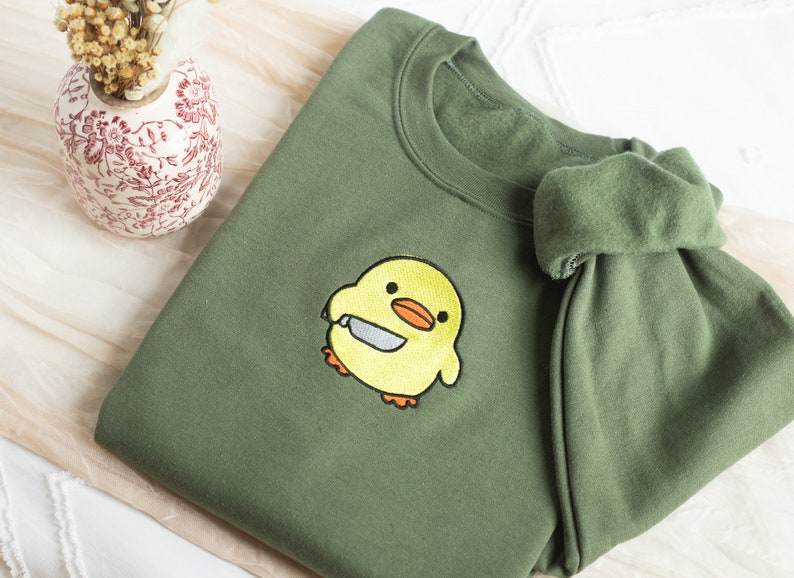 Embroidered Psycho Chick Sweatshirt, Embroidered Funny Sweatshirt, Cute Sweatshirts for Women, Trendy Sweatshirt, Gifts for Her