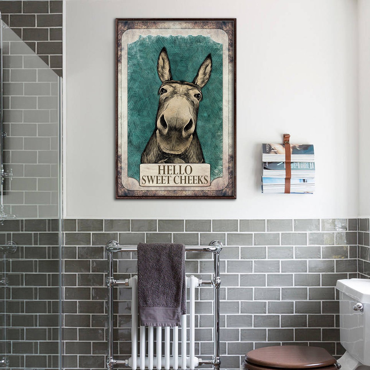 Donkey Hello Sweet Cheeks Teal Cards &hellip;