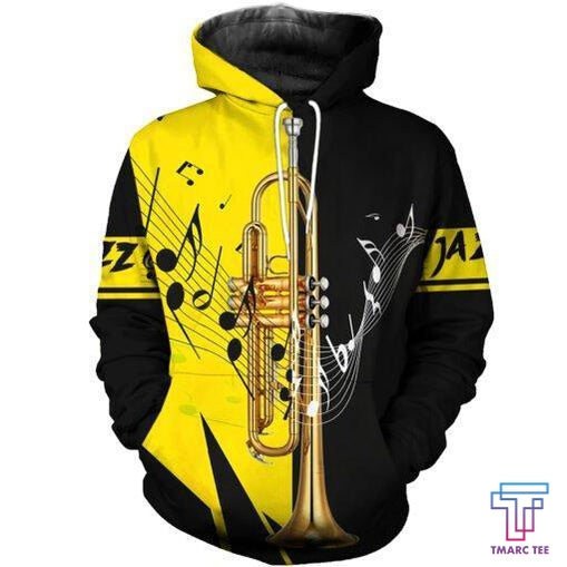 Trumpet Music D Hoodie Hg 3D All Over Printed Custom Text Name