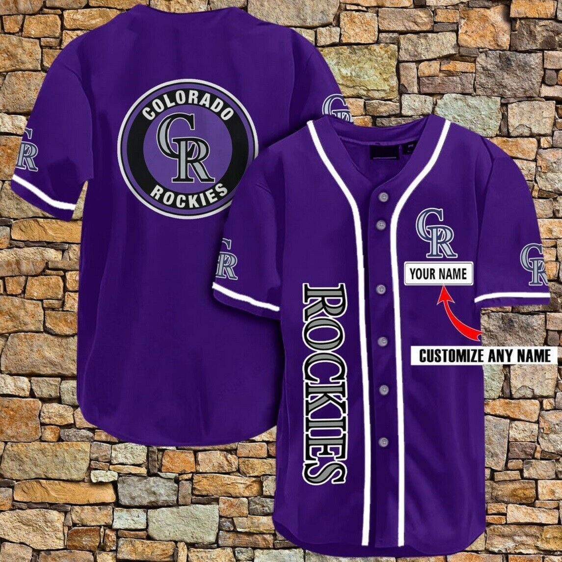 Custom Name Colorado Rockies All Over Print Baseball Jersey For Fans