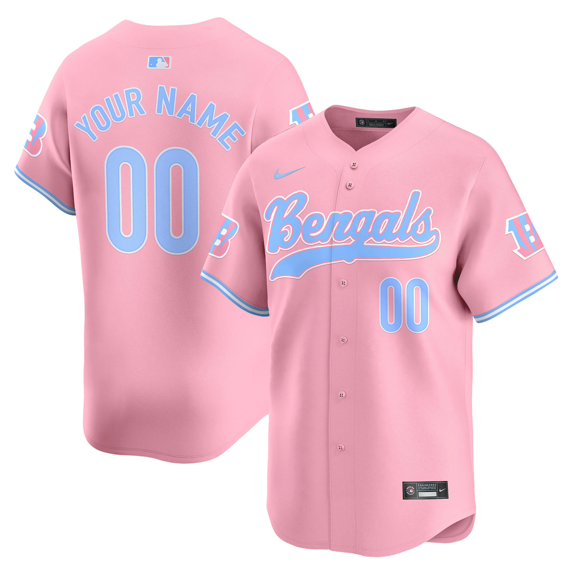 Bengals Bubblegum Pink Vapor Premier Limited Custom Jersey – All Stitched