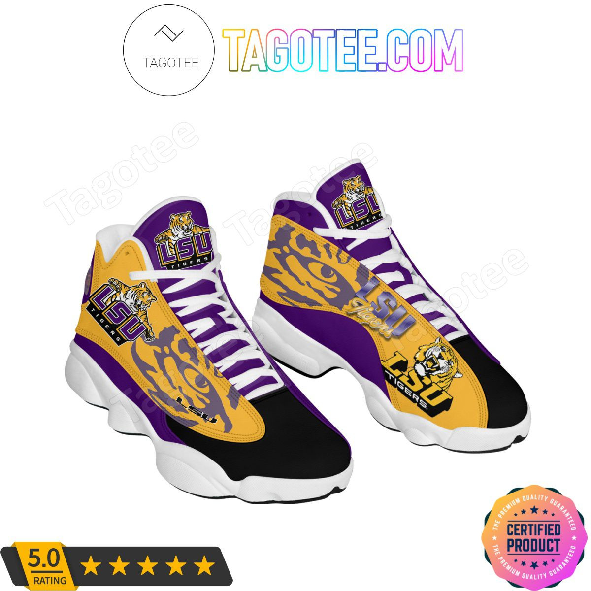 LSU Tigers Logo Air Jordan 13 Shoes JD13 V103