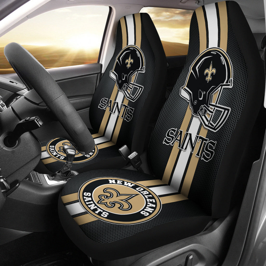 New Orleans Saints Black Helmet Car Seat Cover Set CSC5138