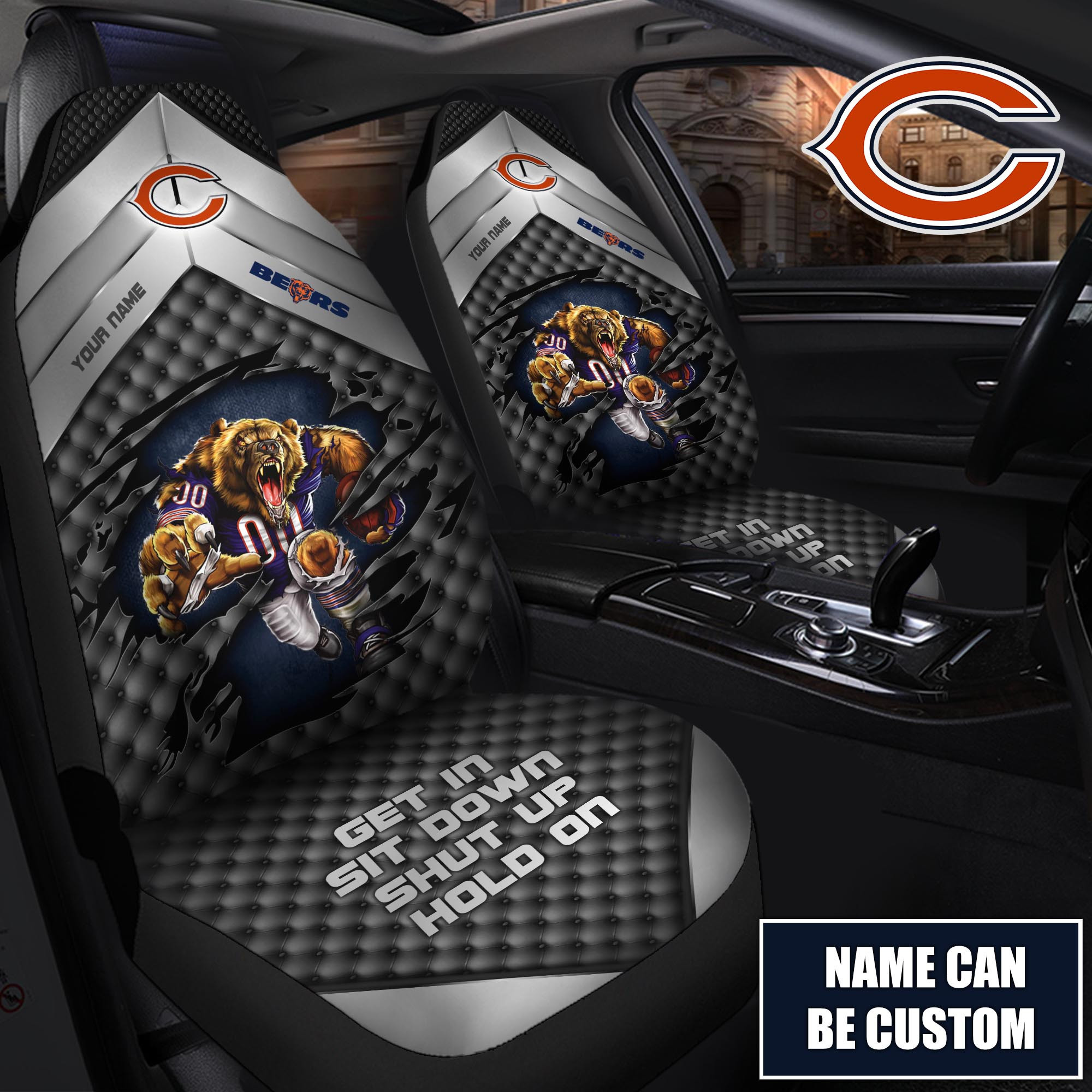 Chicago Bears Customized Car Seat Cover Set CSC5873