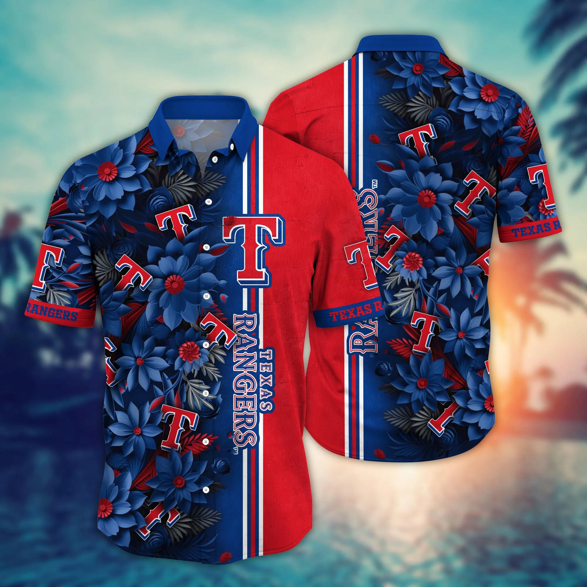 Texas Rangers Mlb Hawaiian Shirt Custom Air Conditioning Aloha Shirt