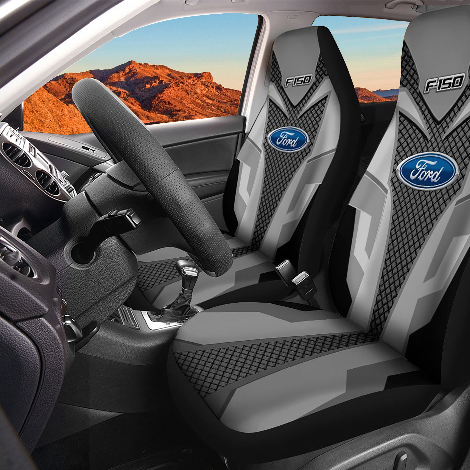 Ford F-150 Logo Car Seat Cover Set CSC5124