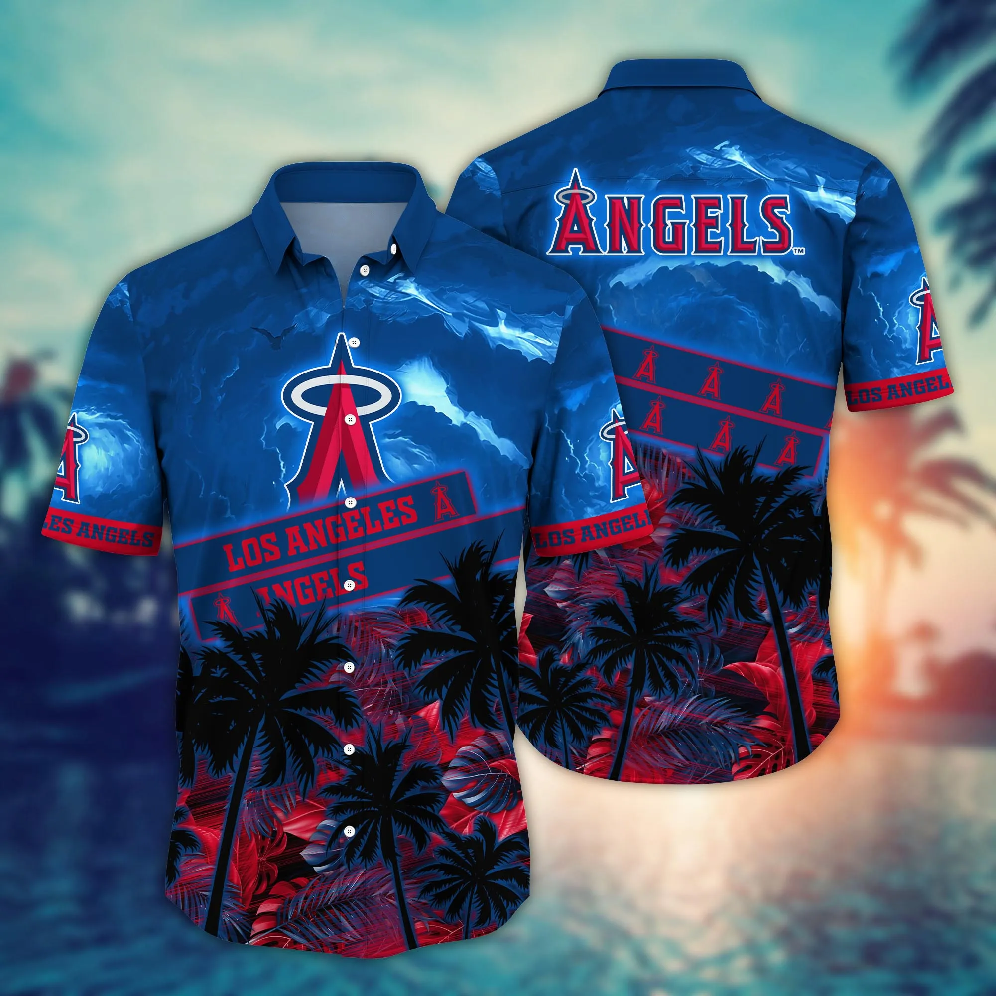 Los Angeles Angels Mlb Hawaiian Shirt Getaway Aloha Shirt