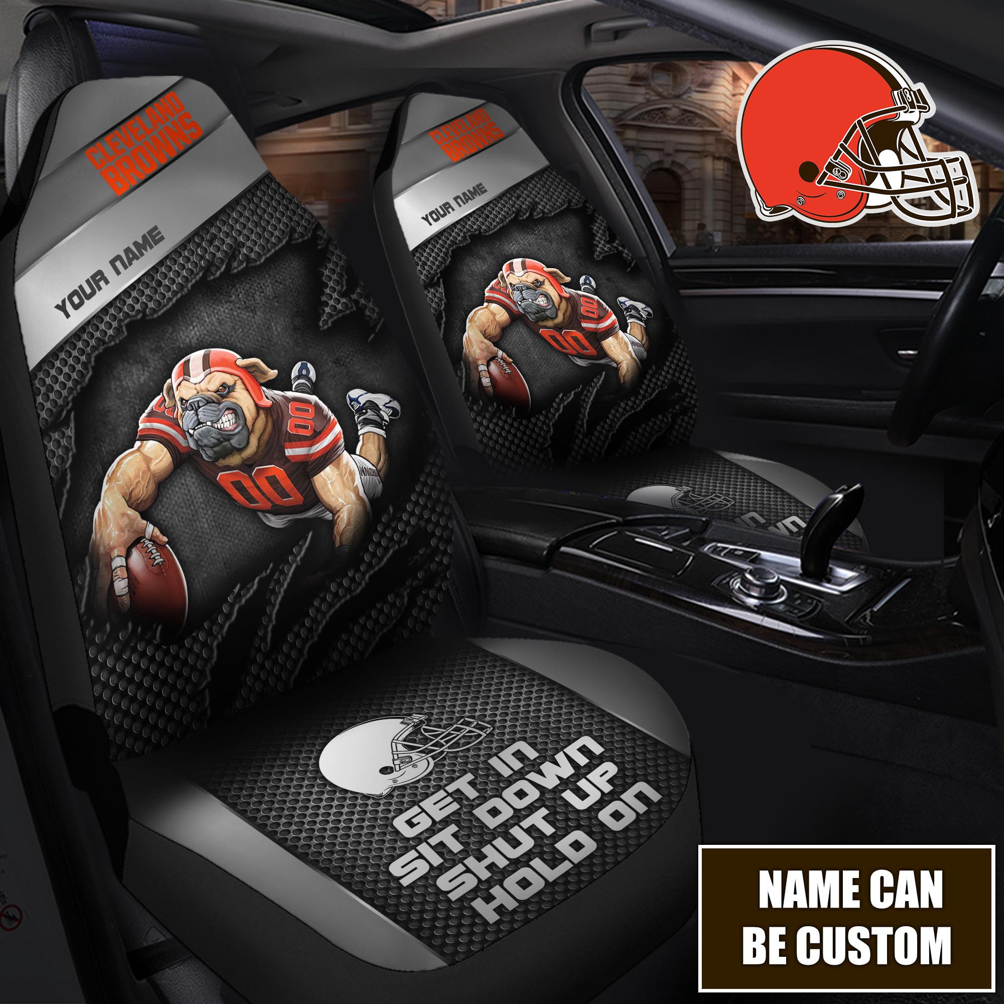 Cleveland Browns Customized Car Seat Cover Set CSC3187