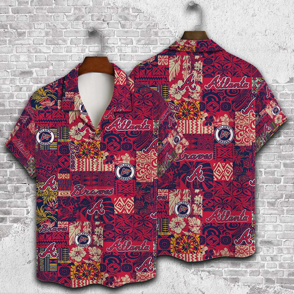 Atlanta Braves League Baseball 3D Print Hawaiian Shirt Shml