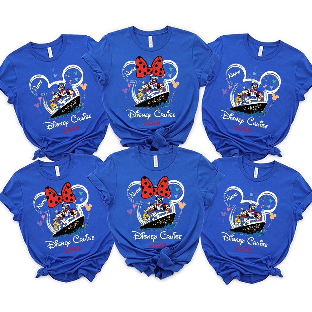 Custom Disney Cruise Shirt, Disney Trip T-Shirt, Matching Disney Cruise Shirt, Disney Custom Name, Disney Family Tee, Disney Vacation 2024 Shopseatcar Blueshirtfarm