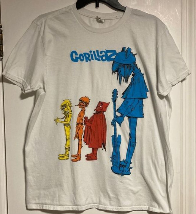 Vintage Gorillaz Band Tee | Retro Music T-Shirt, White Lie Shirts, Fall shirts, Family Christmas Shirts, Vintage Style Shirt