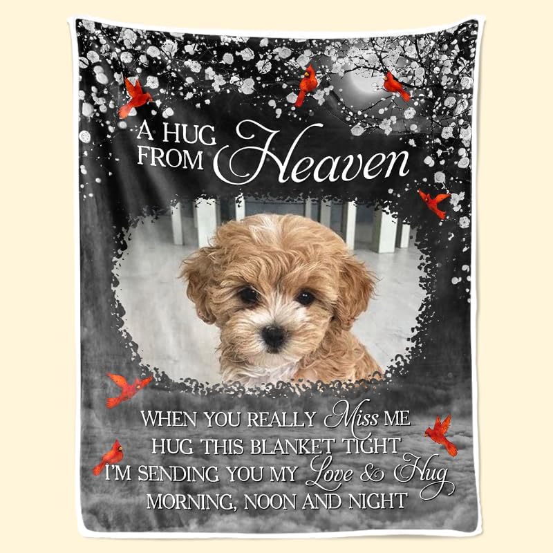 Our Love And Hugs, Custom Dog Memorial Blankets With Pictures, Personalized Photo Dog Blanket Gifts For Dog Lovers, Dog Memorial Gifts For Loss Of Dog, Pet Loss Gifts, Dog Throw Blankets , Fall Outfit Ideas, New Arrival - Teecreations Fashion x PeckShirt