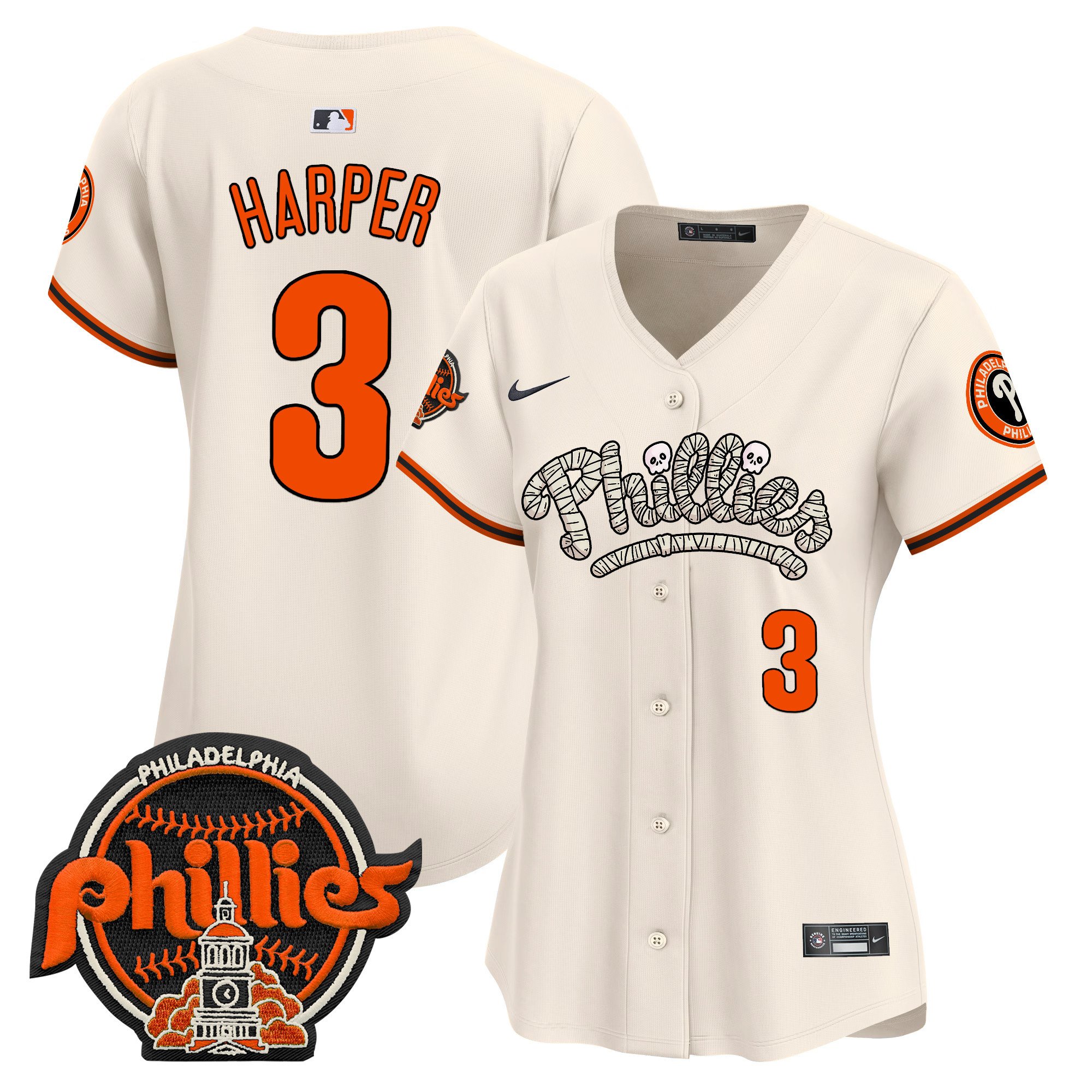 Women’S Phillies Halloween Vapor Premier Limited Jersey – All Stitched