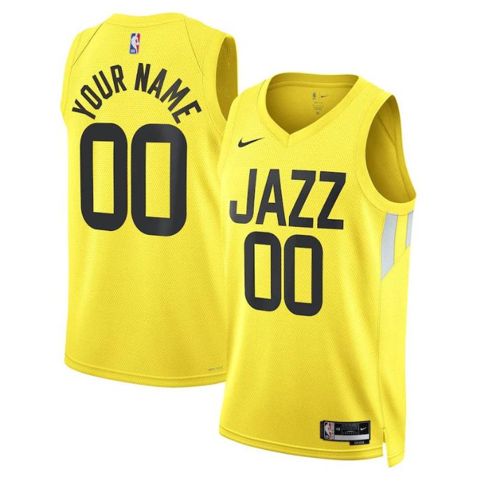 Utah Jazz Unisex 2023 Swingman Custom Jersey Gold – Icon Edition