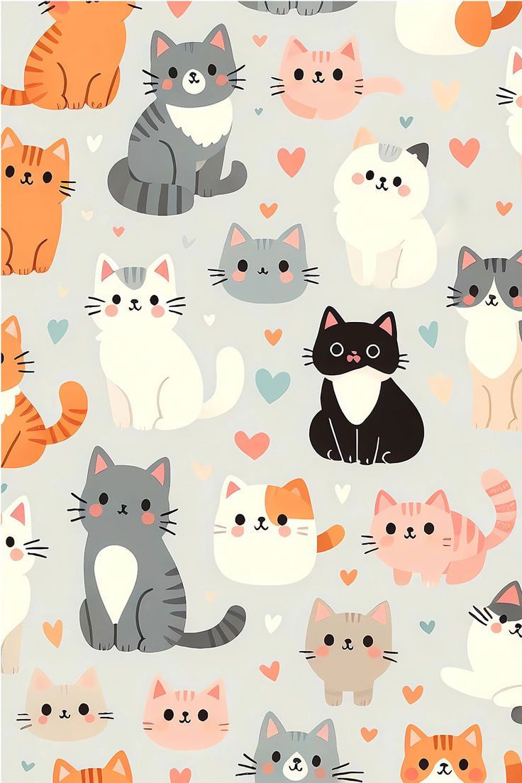 Cat pattern, Christmas Cat Wallpaper &hellip;