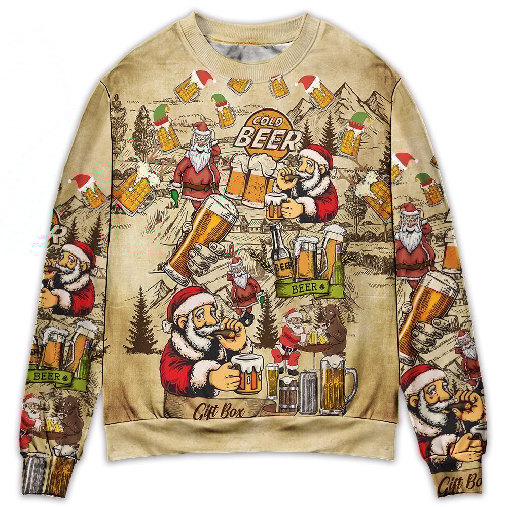 Noel, Xmas x Snorider Christmas Merry Xmas Love Beer Ugly Sweaters Sweater SWEALIN