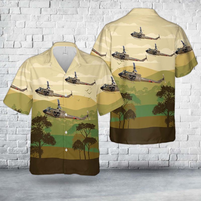 Us Army Bell Uh-1H Iroquois (205) Hawaiian Shirt