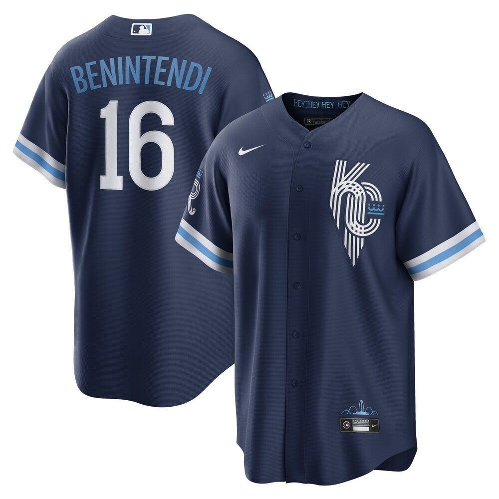 Men’S Kansas City Royals Andrew Benintendi Nike Navy 2022 City Connect Replica Player Jersey