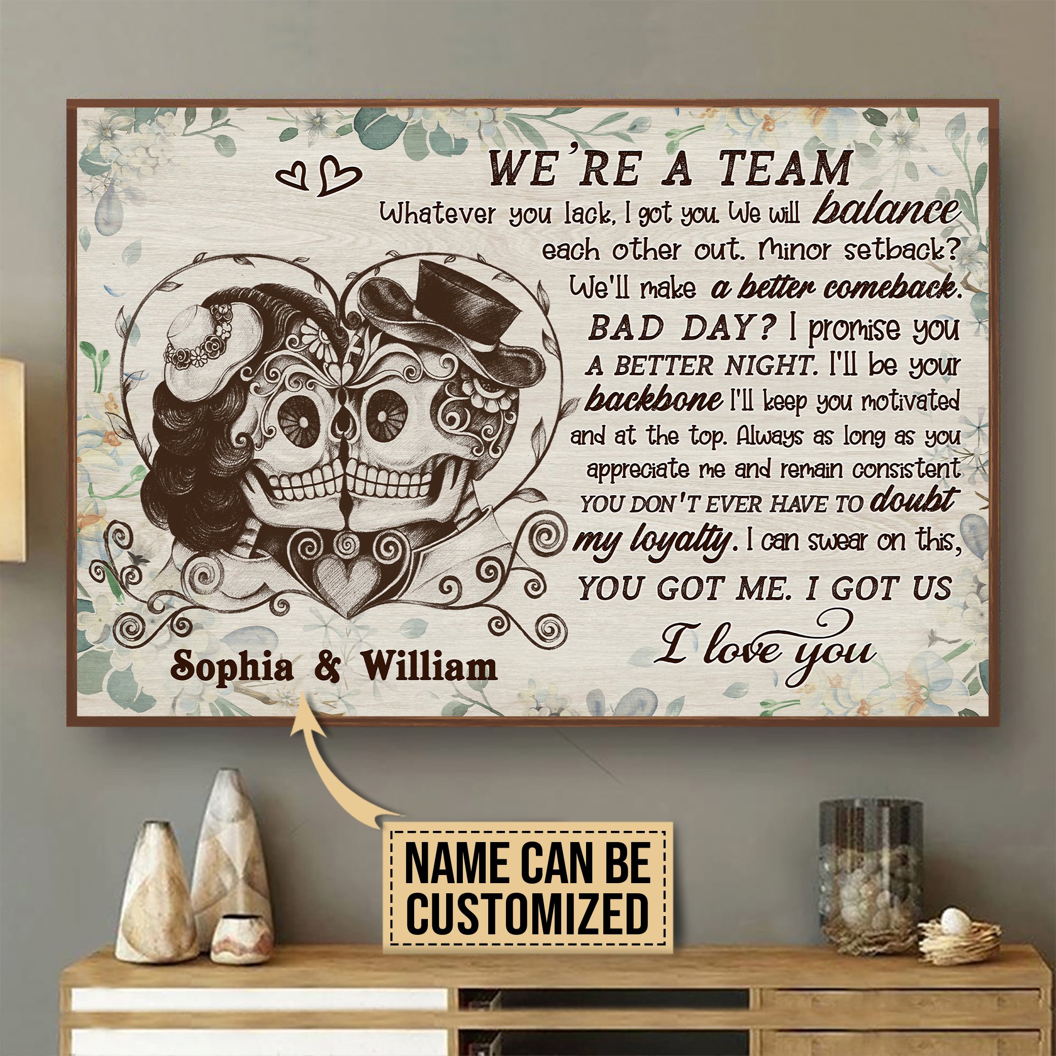Personalized Skull Floral We Are Tea …