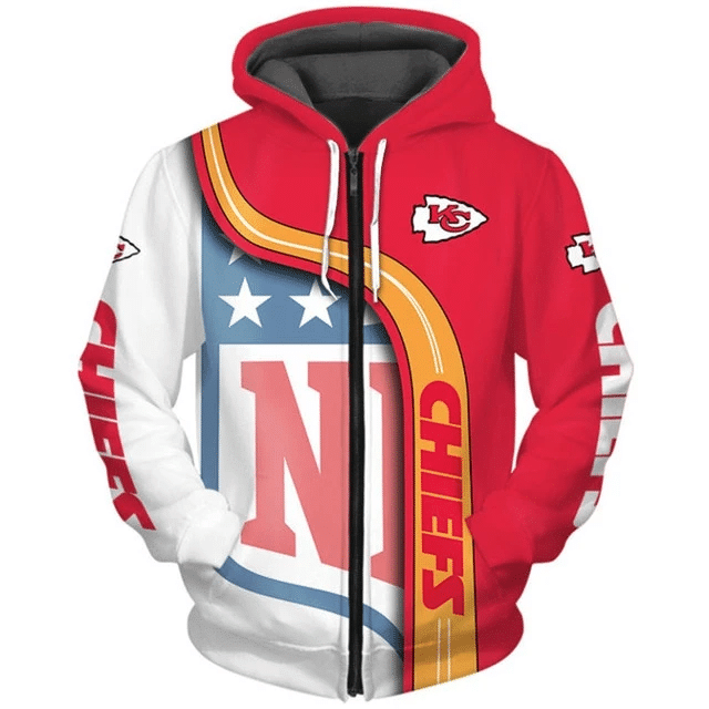 Kansas City Chiefs Curved Stripes 13 Unisex 3D Hoodie Gift For Fans