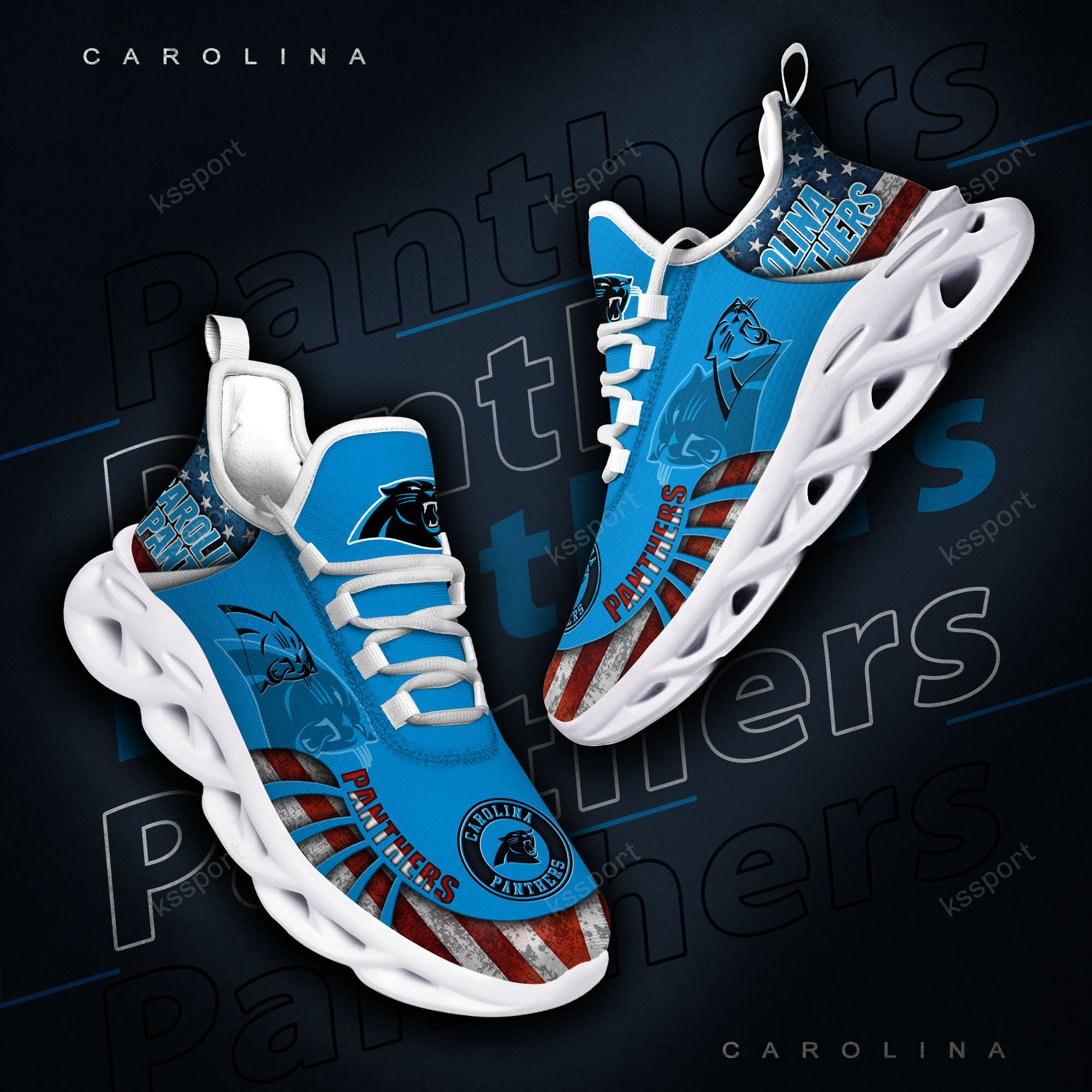 Carolina Panthers Clunky Sneaker Max Soul Shoes MS3150