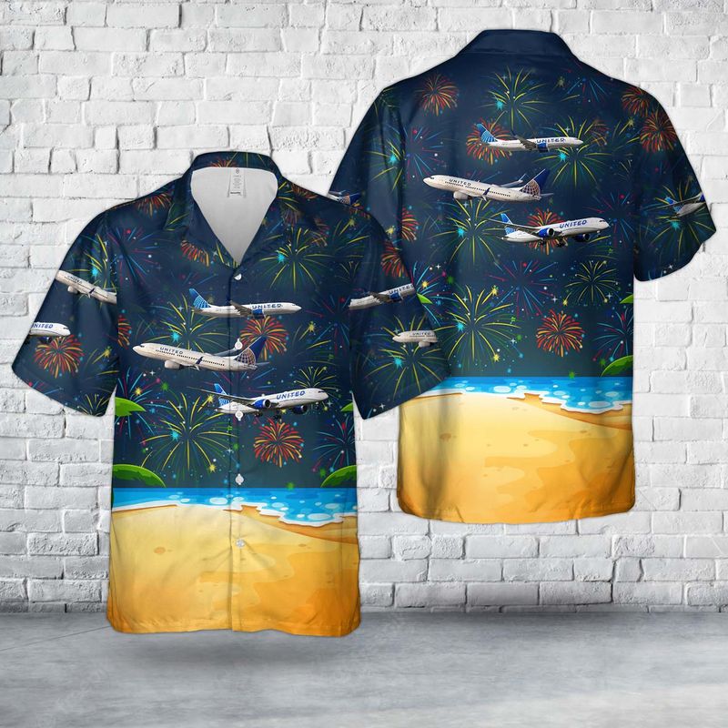 United Airlines Fleet 4Th Of July Hawaiian Shirt