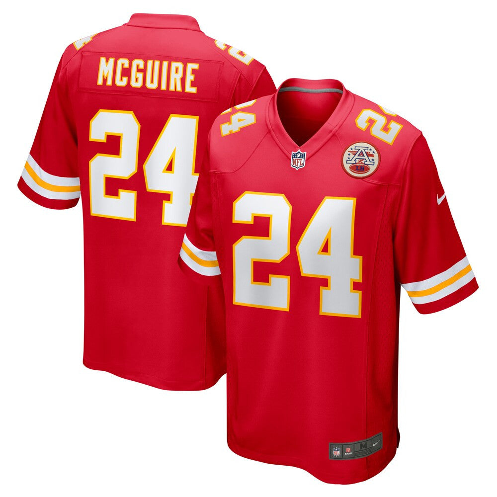 Men’S Kansas City Chiefs Elijah Mcguire Nike Red Game Player Jersey