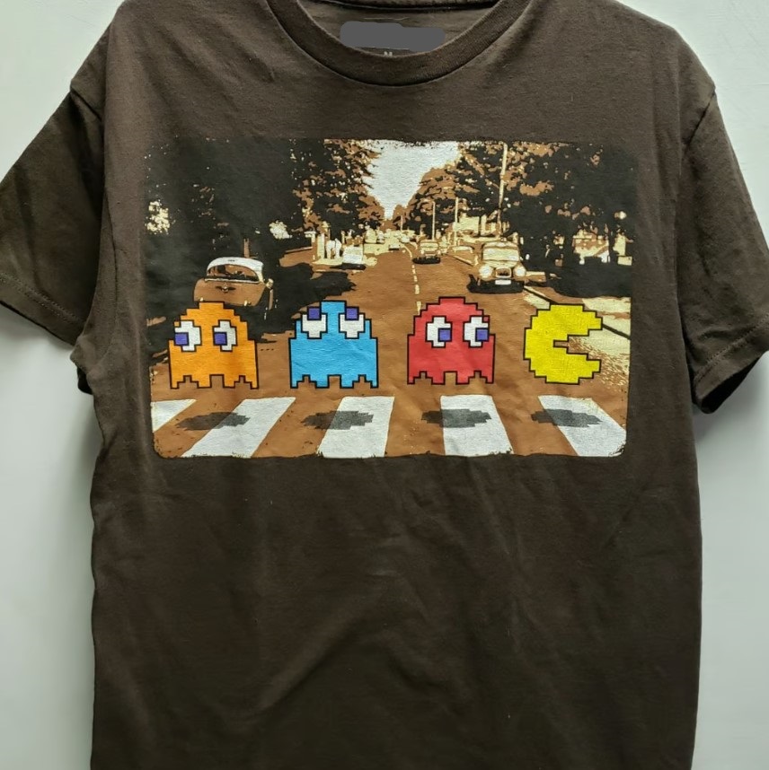 PAC MAN Beatles Abbey Road Style Graphic Tee Shirt Outfit