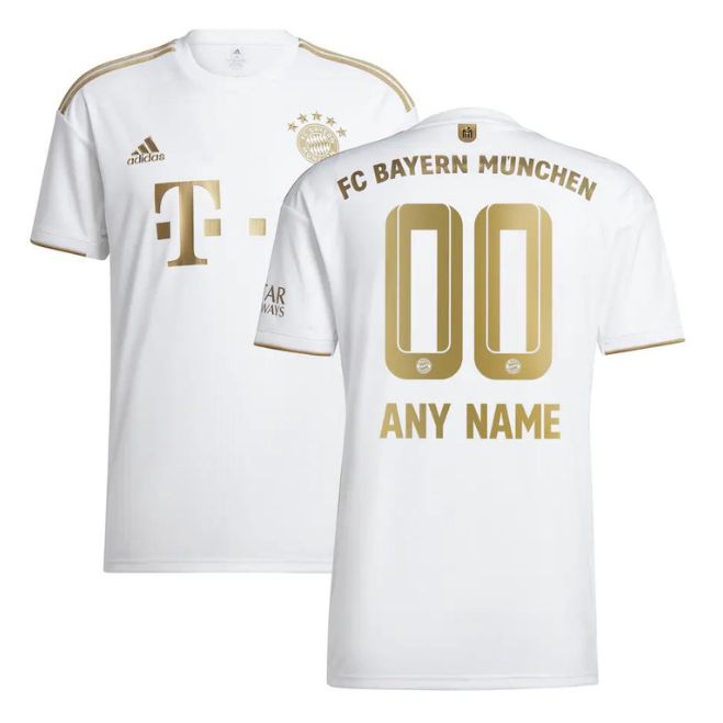 Bayern Munich Unisex Shirt 2022/23 Away Customized Jersey – White