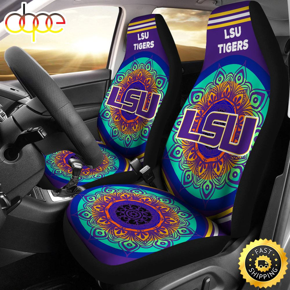 Unique Magical And Vibrant LSU Tigers Car Seat Cover Set CSC7637