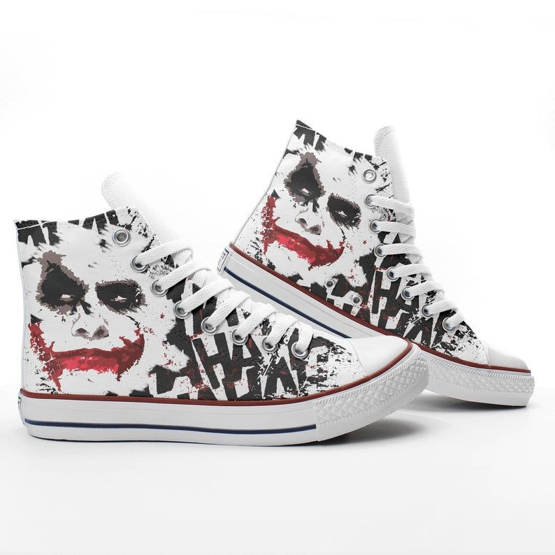 Peckshirt Custom Joker Laugh Sneakers High Top Shoes High Top Shoes - Print In Your Way