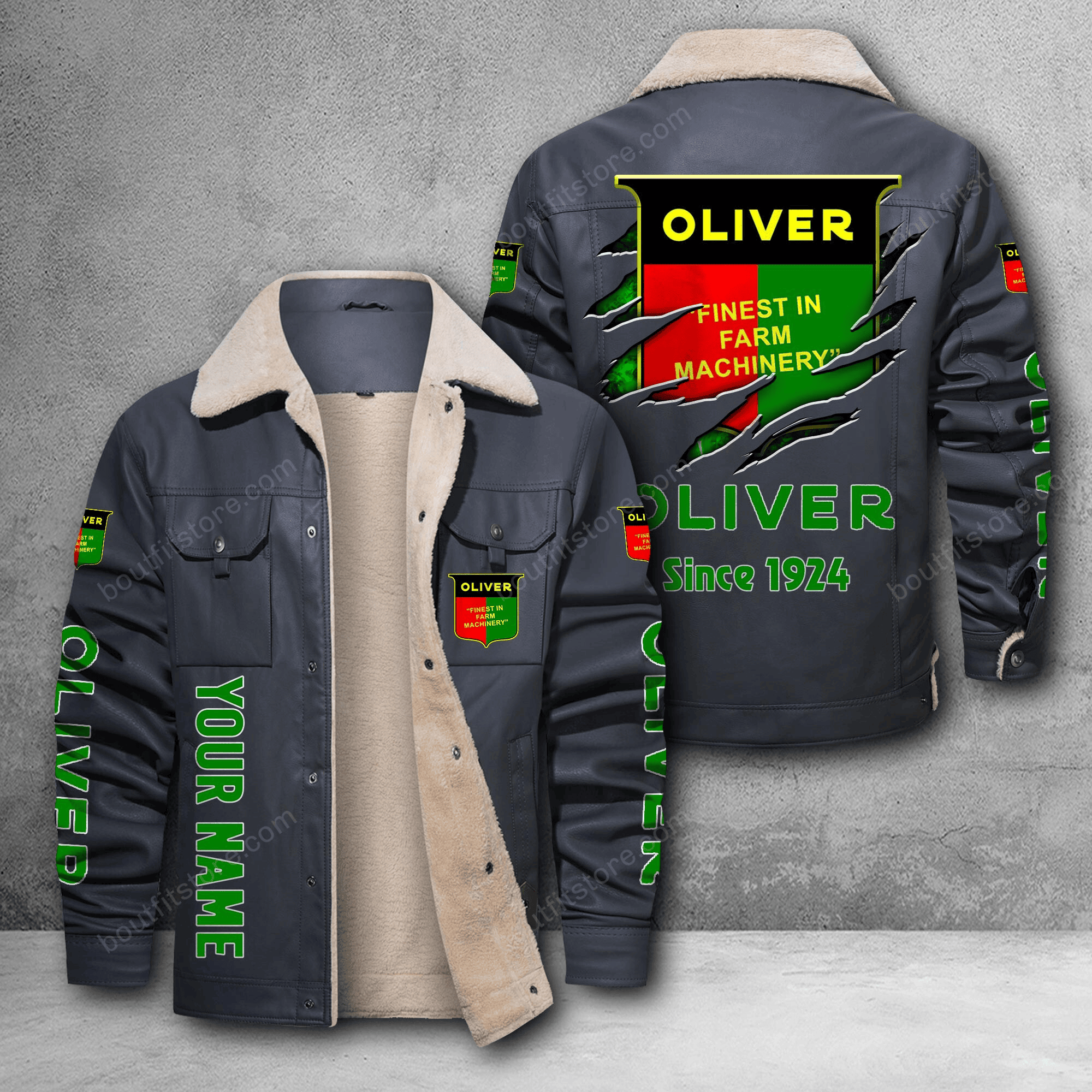 Oliver Tractor DMH Custom Name Stand Collar Jacket